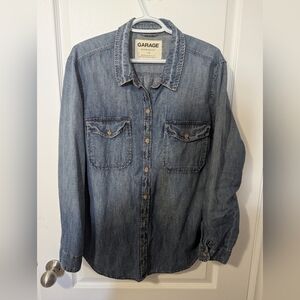 GARAGE oversized denim button up